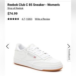 Reebok Club C 85 sneaker size 7.5
